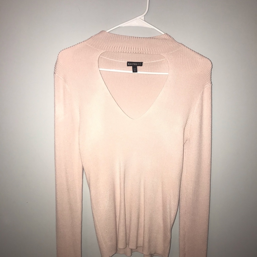 Pink tight sweater
